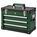 Coffre à outils 50 cm en acier vert à 4 tiroirs verrouillable portable